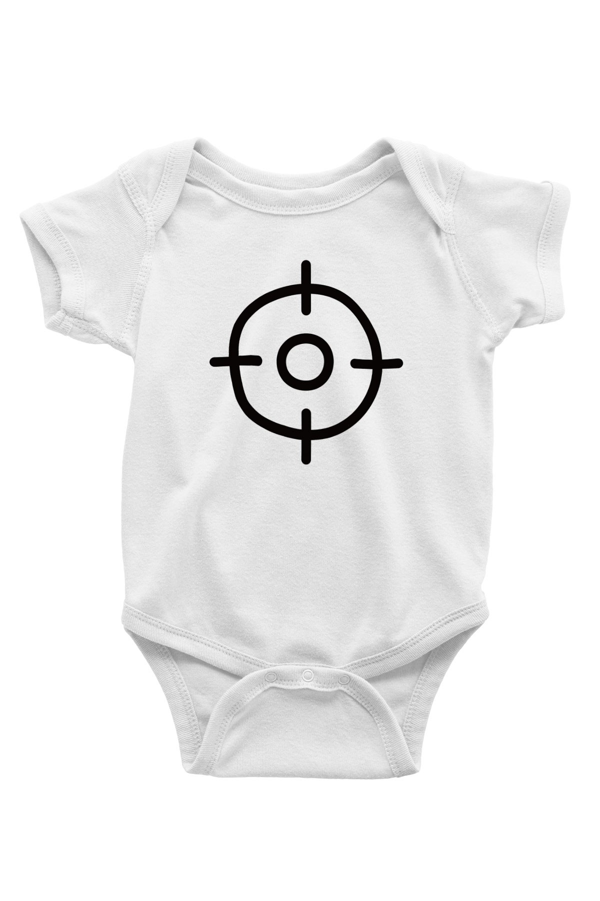 Avcı Baskılı Beyaz Unisex Bebek Body - Zıbın
