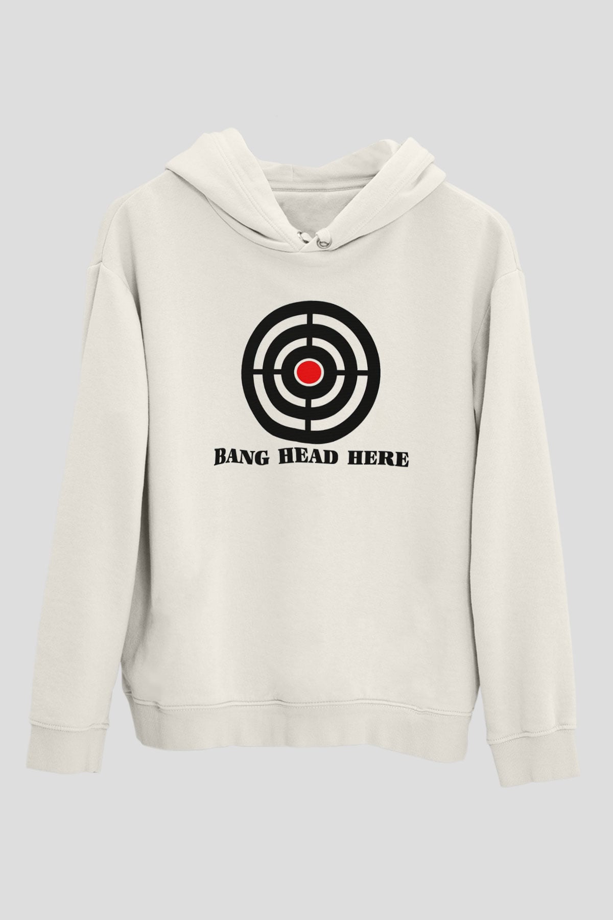 Avcı Beyaz Unisex Kapüşonlu Sweatshirt