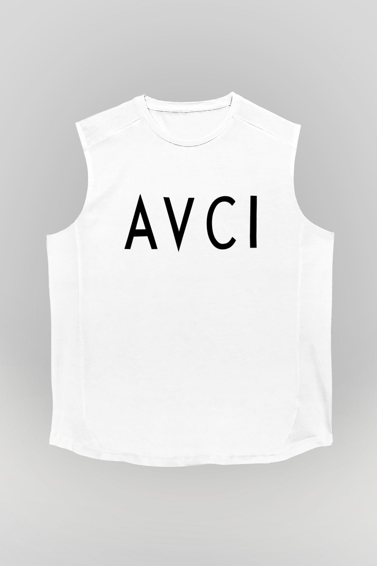 Avcı Beyaz Unisex Kolsuz Tişört