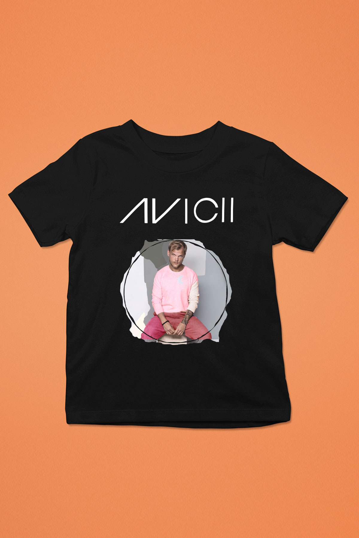 Avicii Baskılı Siyah Unisex Çocuk Tişört