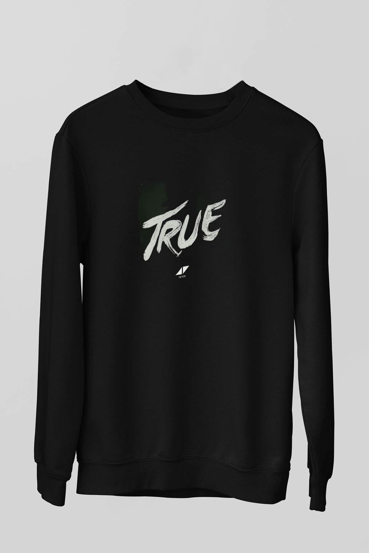 Avicii Baskılı Unisex Siyah Sweatshirt