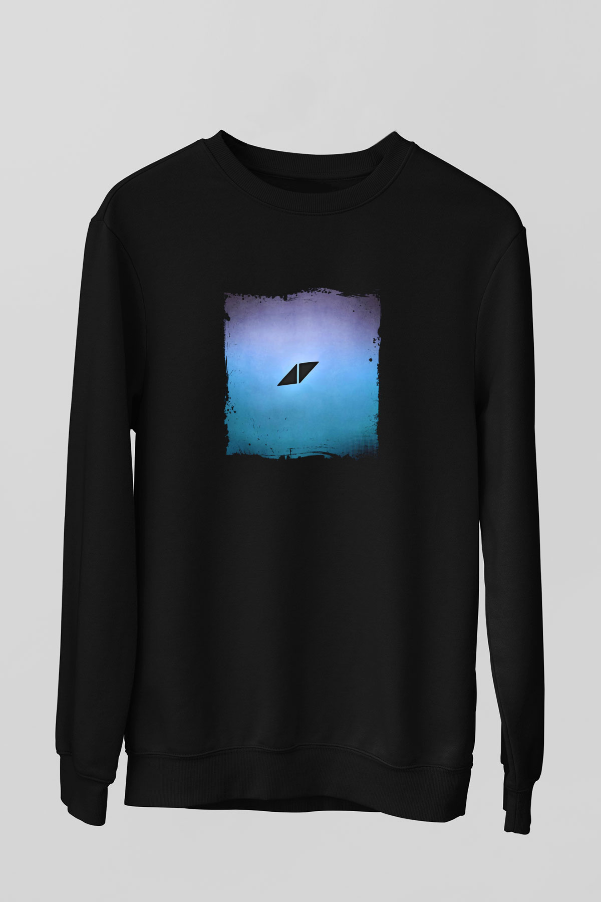 Avicii Baskılı Unisex Siyah Sweatshirt