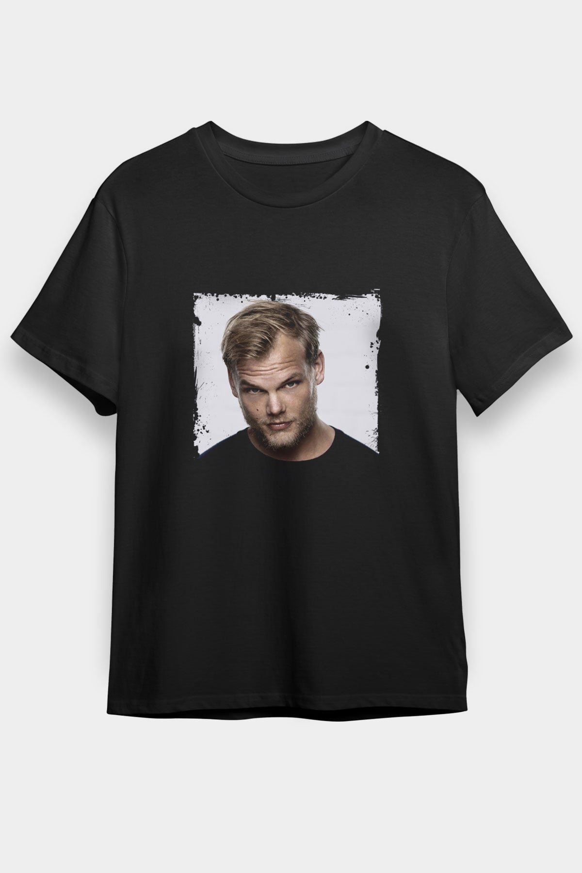 Avicii Baskılı Unisex Siyah Tişört