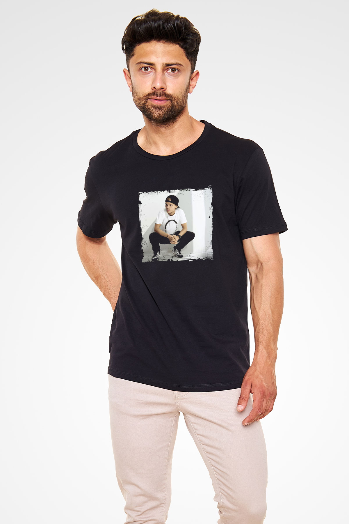 Avicii Baskılı Unisex Siyah Tişört