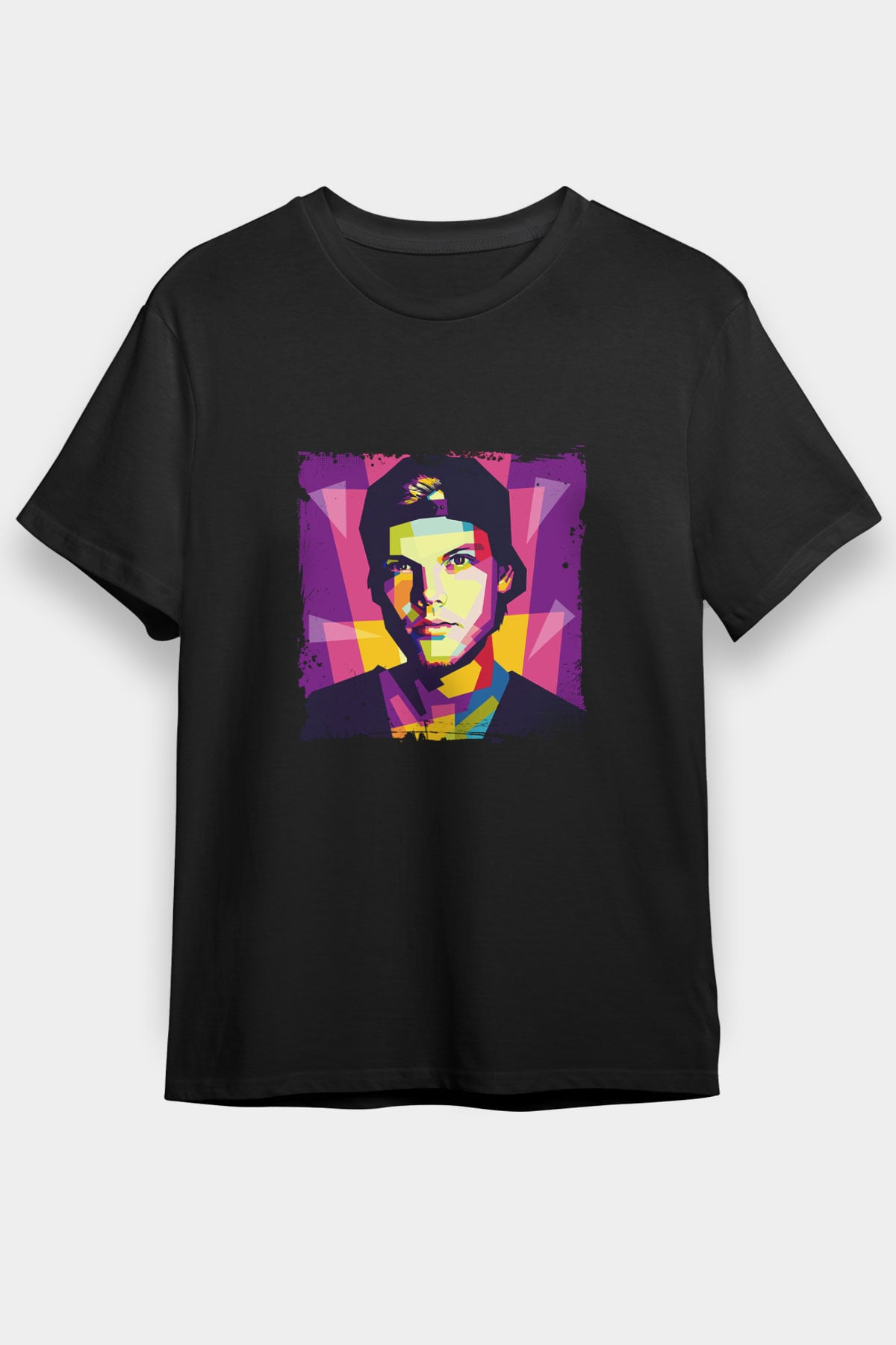 Avicii Baskılı Unisex Siyah Tişört
