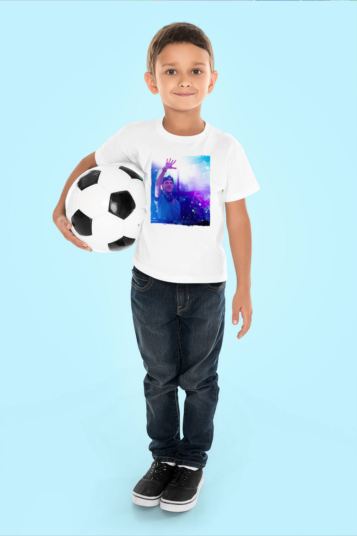 Avicii Beyaz Unisex Çocuk Tişört