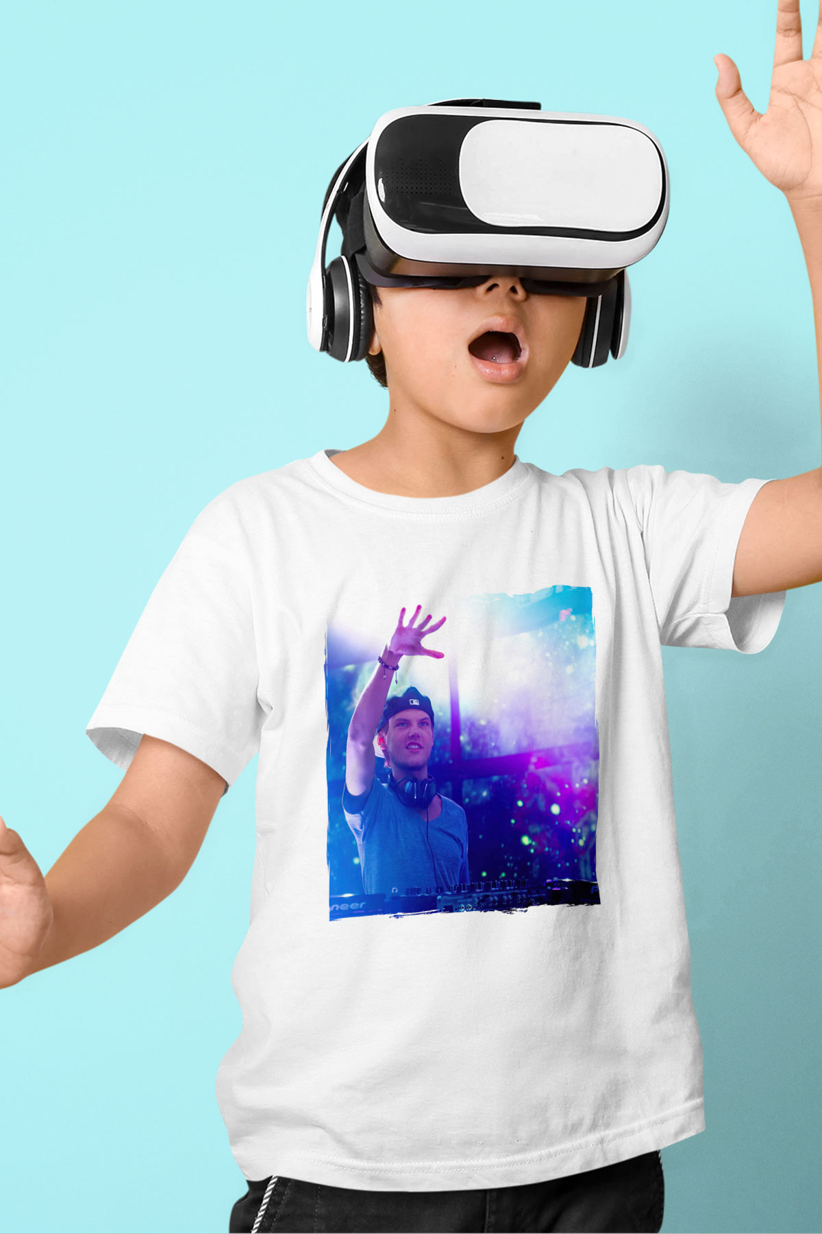 Avicii Beyaz Unisex Çocuk Tişört