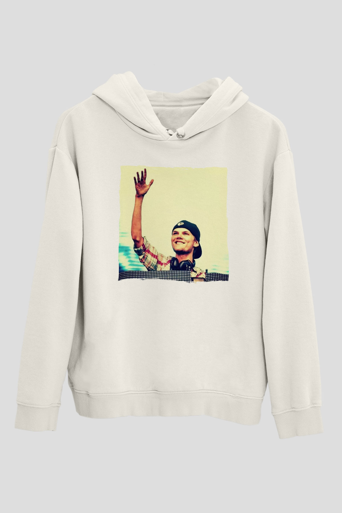 Avicii Beyaz Unisex Kapüşonlu Sweatshirt