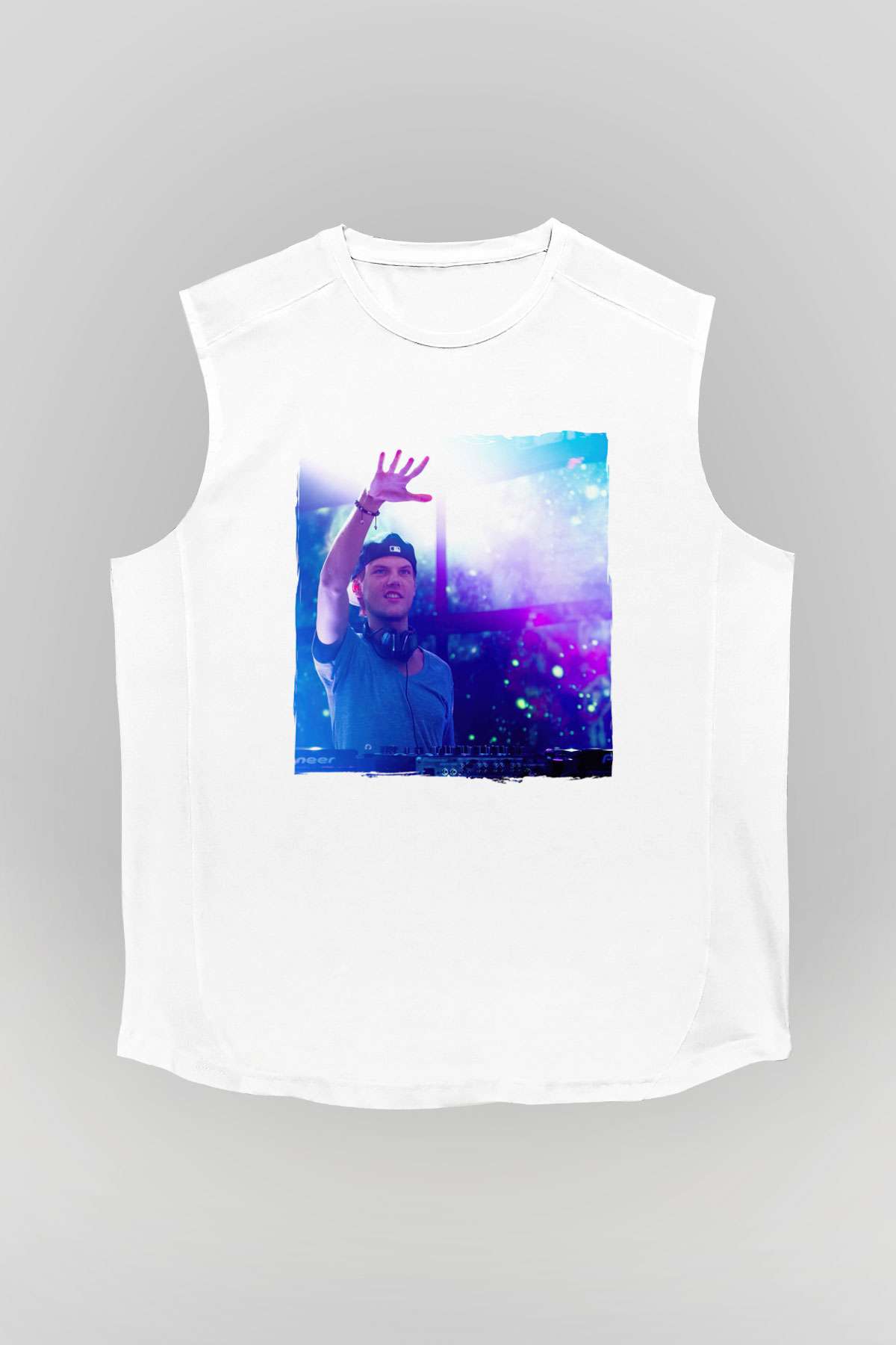 Avicii Beyaz Unisex Kolsuz Tişört