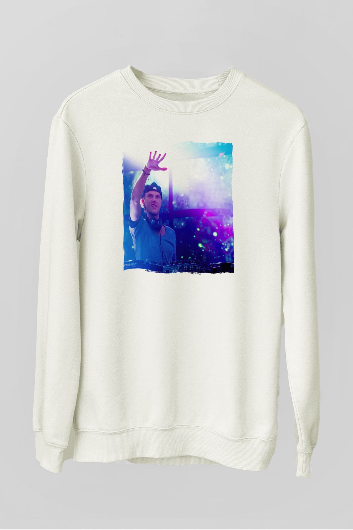 Avicii Beyaz Unisex Sweatshirt