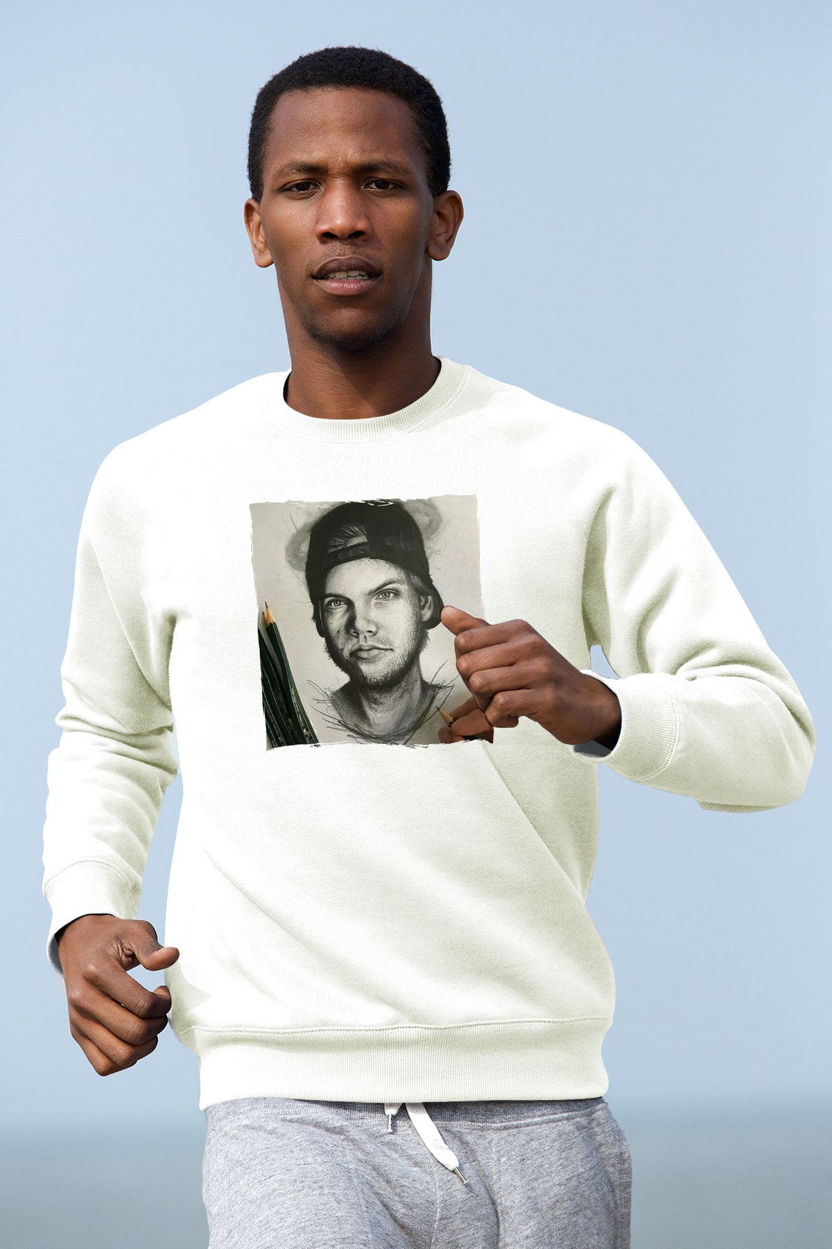 Avicii Beyaz Unisex Sweatshirt