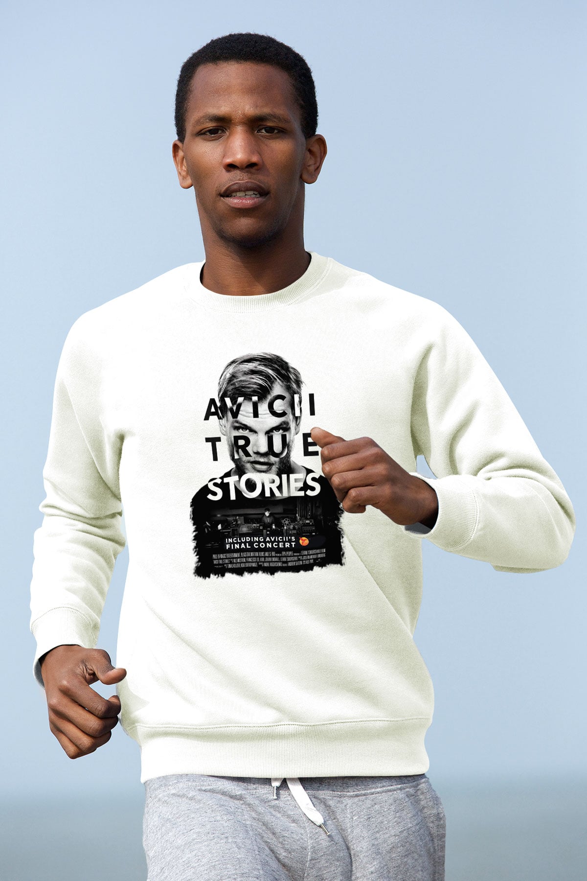 Avicii Beyaz Unisex Sweatshirt