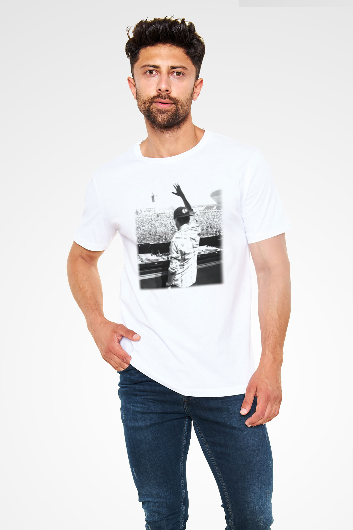 Avicii Beyaz Unisex Tişört T-Shirt - TişörtFabrikası