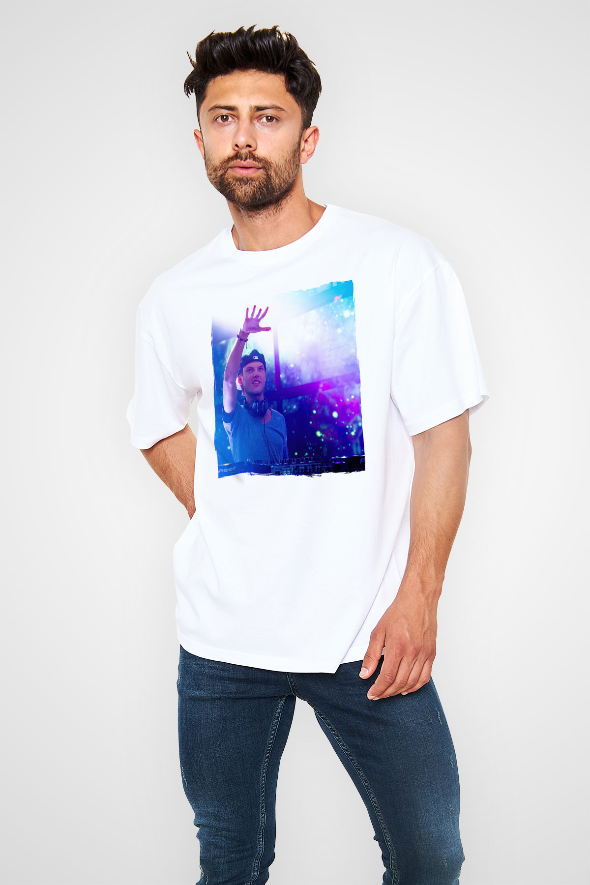Avicii Beyaz Unisex Tişört T-Shirt - TişörtFabrikası