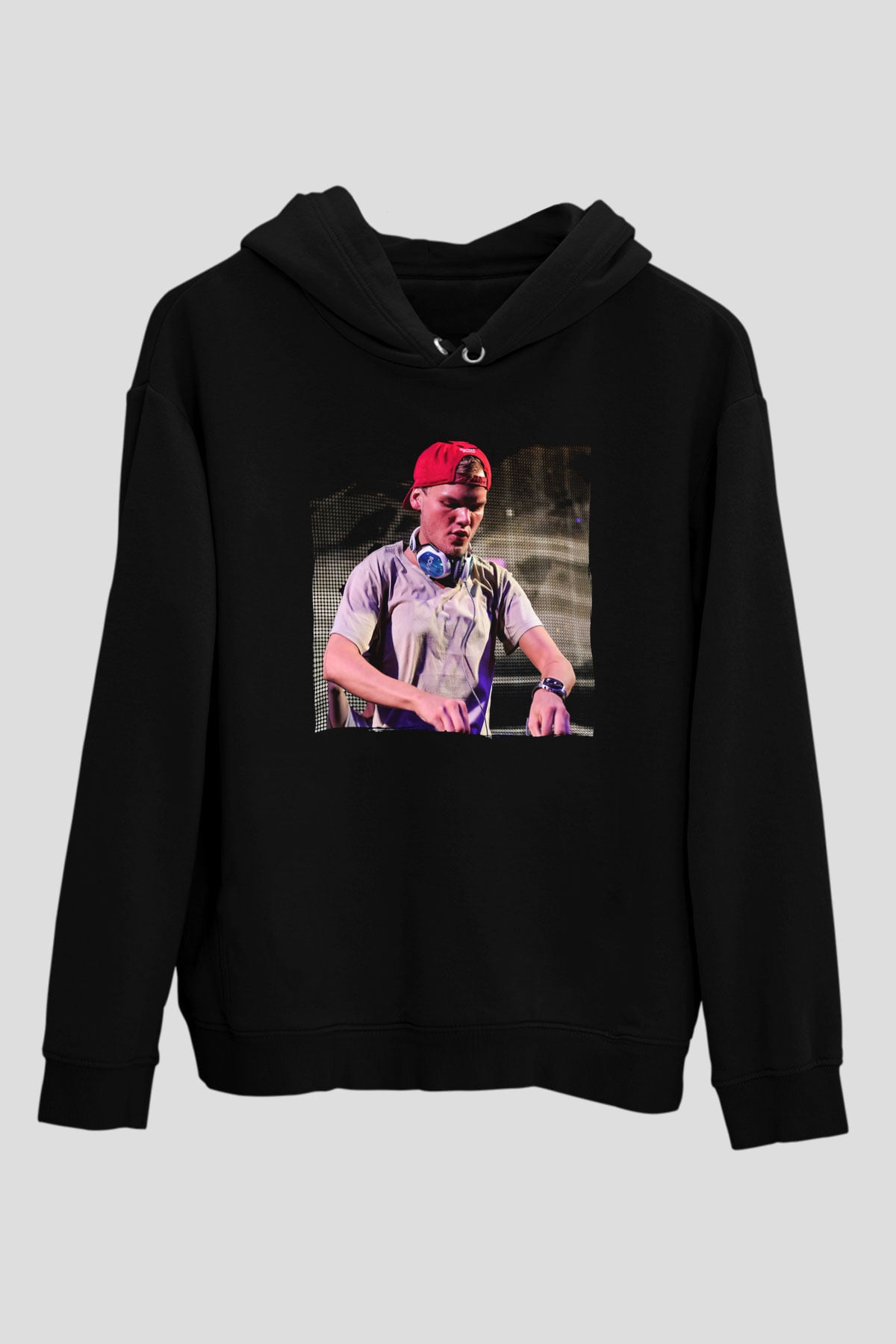 Avicii Siyah Unisex Kapüşonlu Sweatshirt