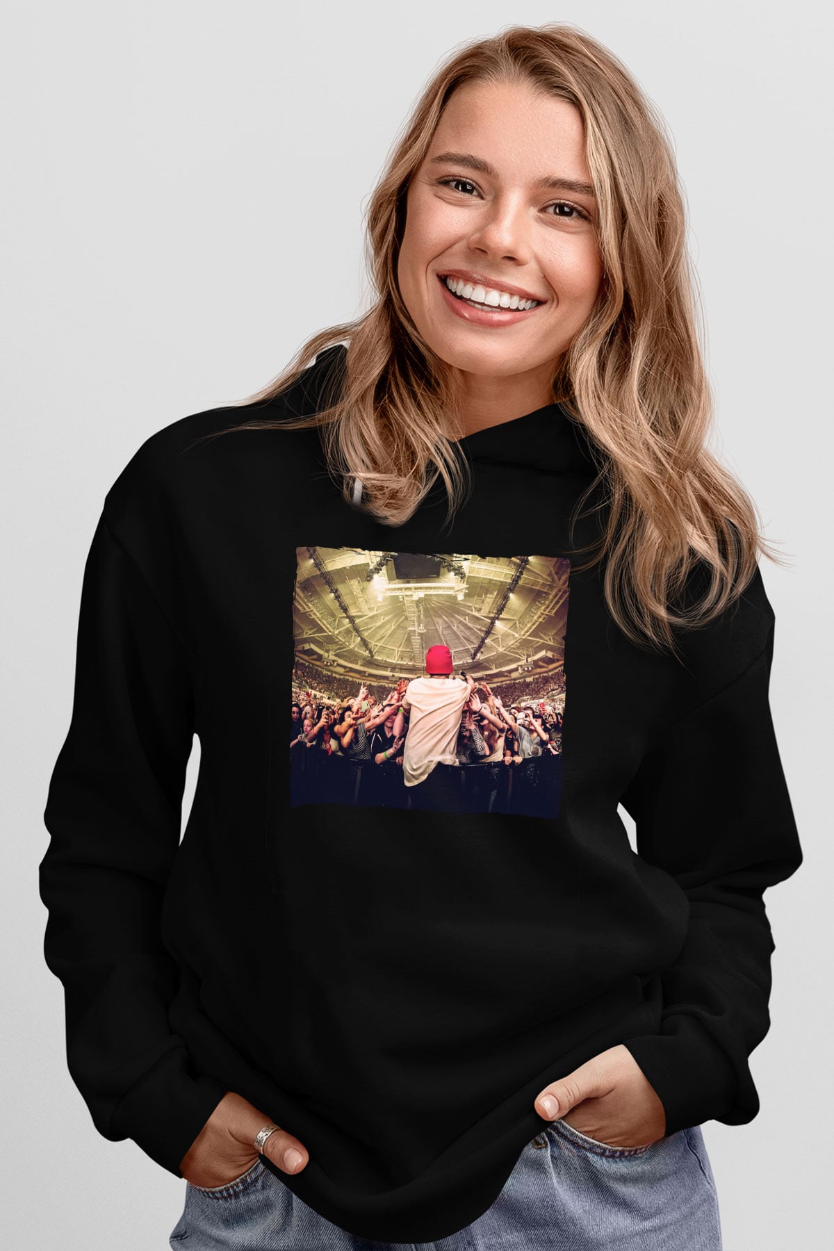 Avicii Siyah Unisex Kapüşonlu Sweatshirt