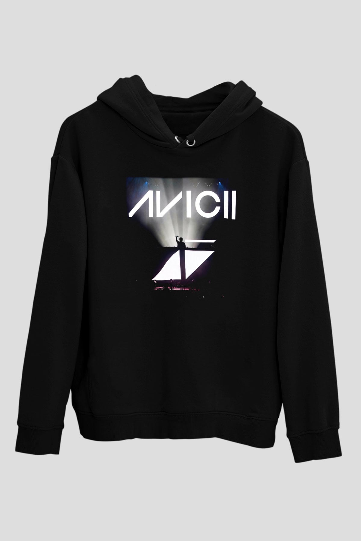 Avicii Siyah Unisex Kapüşonlu Sweatshirt