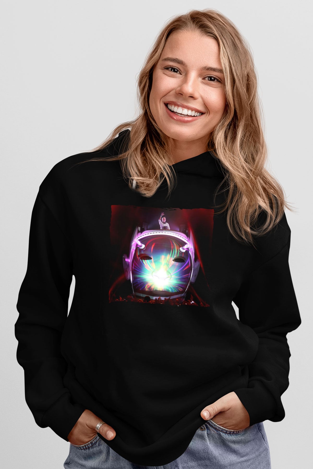 Avicii Siyah Unisex Kapüşonlu Sweatshirt