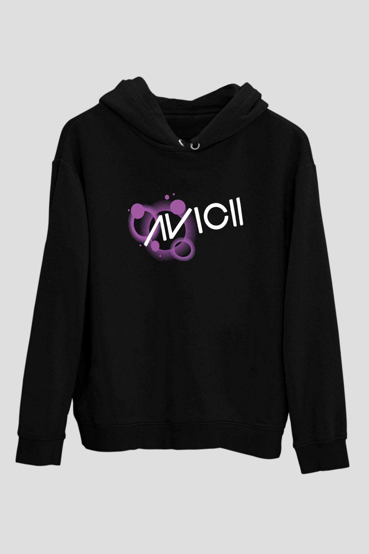 Avicii Siyah Unisex Kapüşonlu Sweatshirt