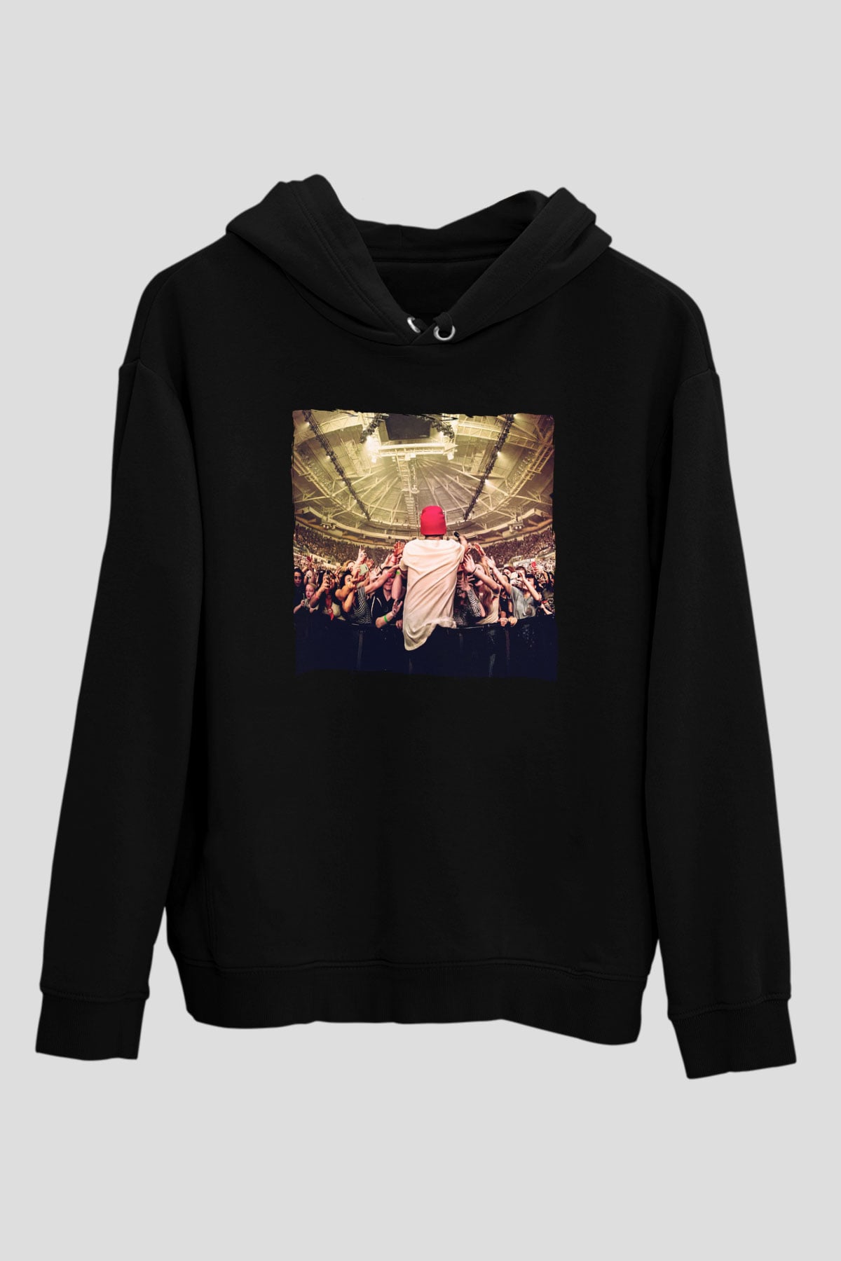 Avicii Siyah Unisex Kapüşonlu Sweatshirt