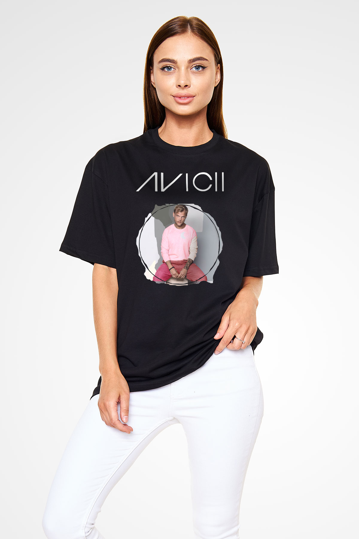 Avicii Siyah Unisex Oversize Tişört T-Shirt