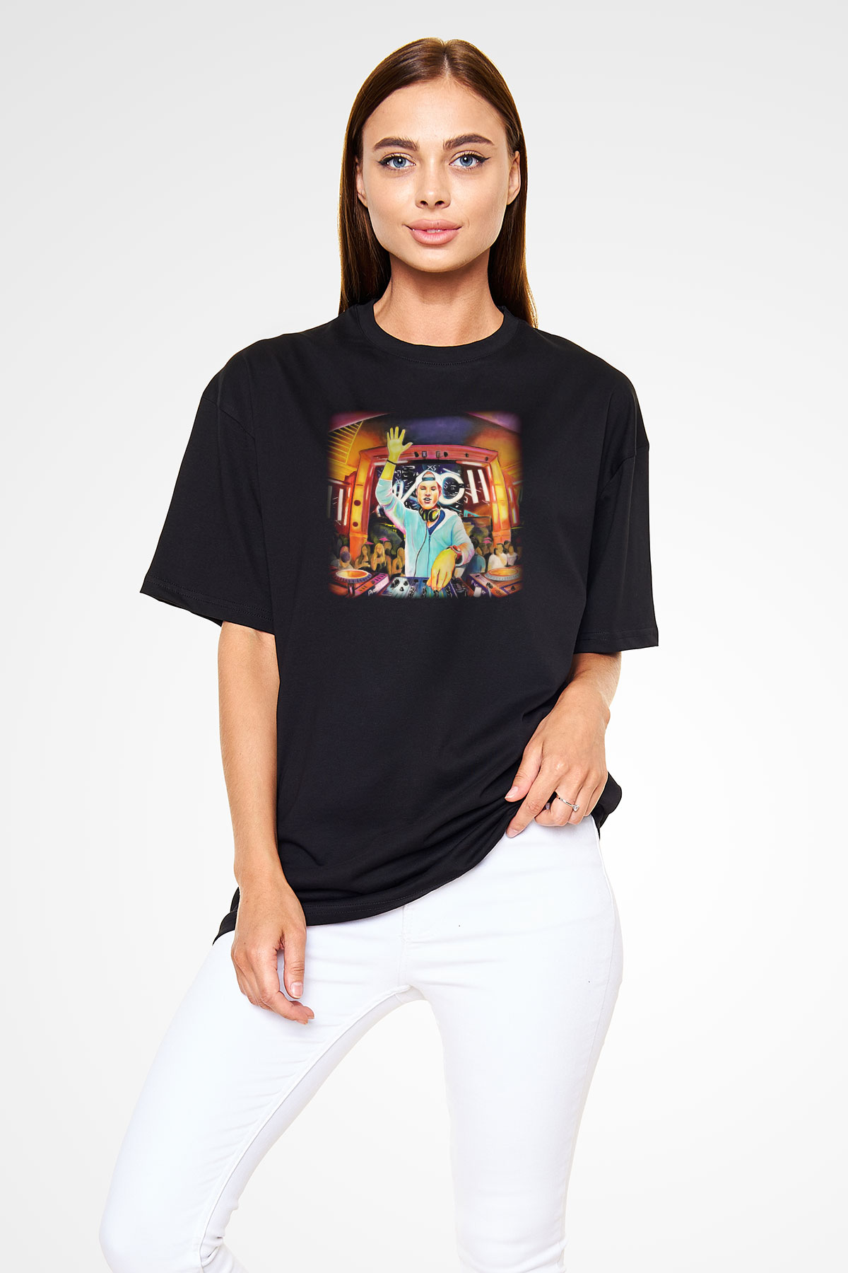Avicii Siyah Unisex Oversize Tişört T-Shirt