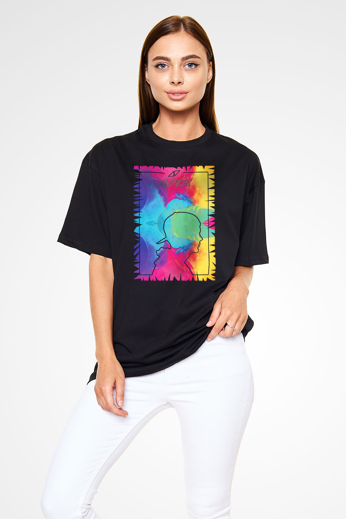 Avicii Siyah Unisex Oversize Tişört T-Shirt