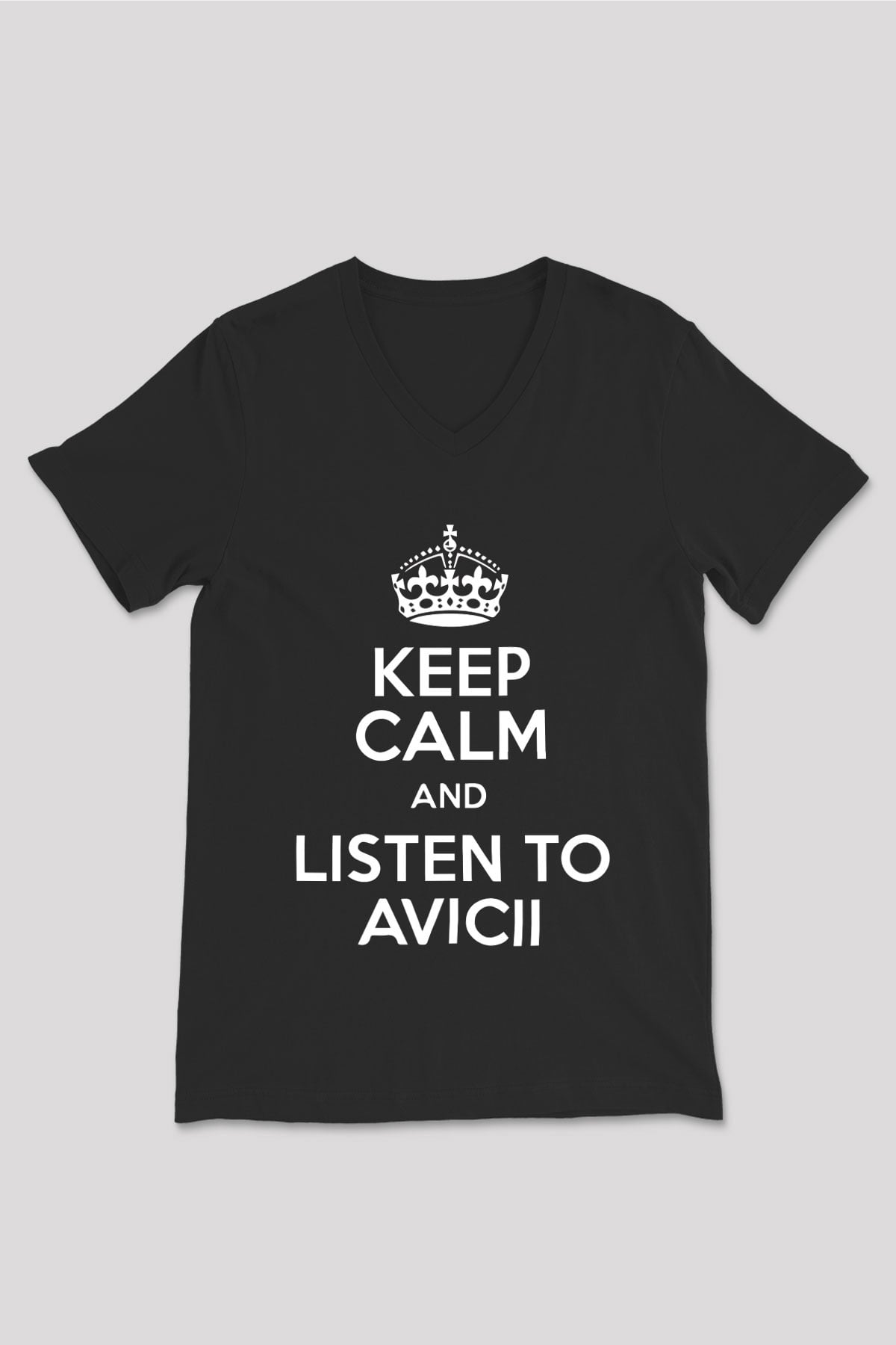 Avicii Siyah Unisex V Yaka Tişört