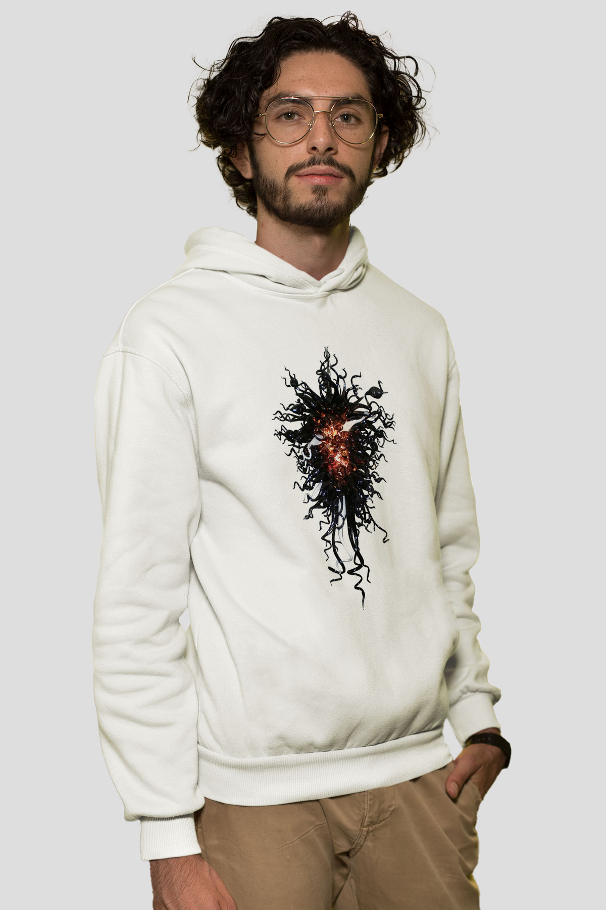 Avizeci Beyaz Unisex Hoodie