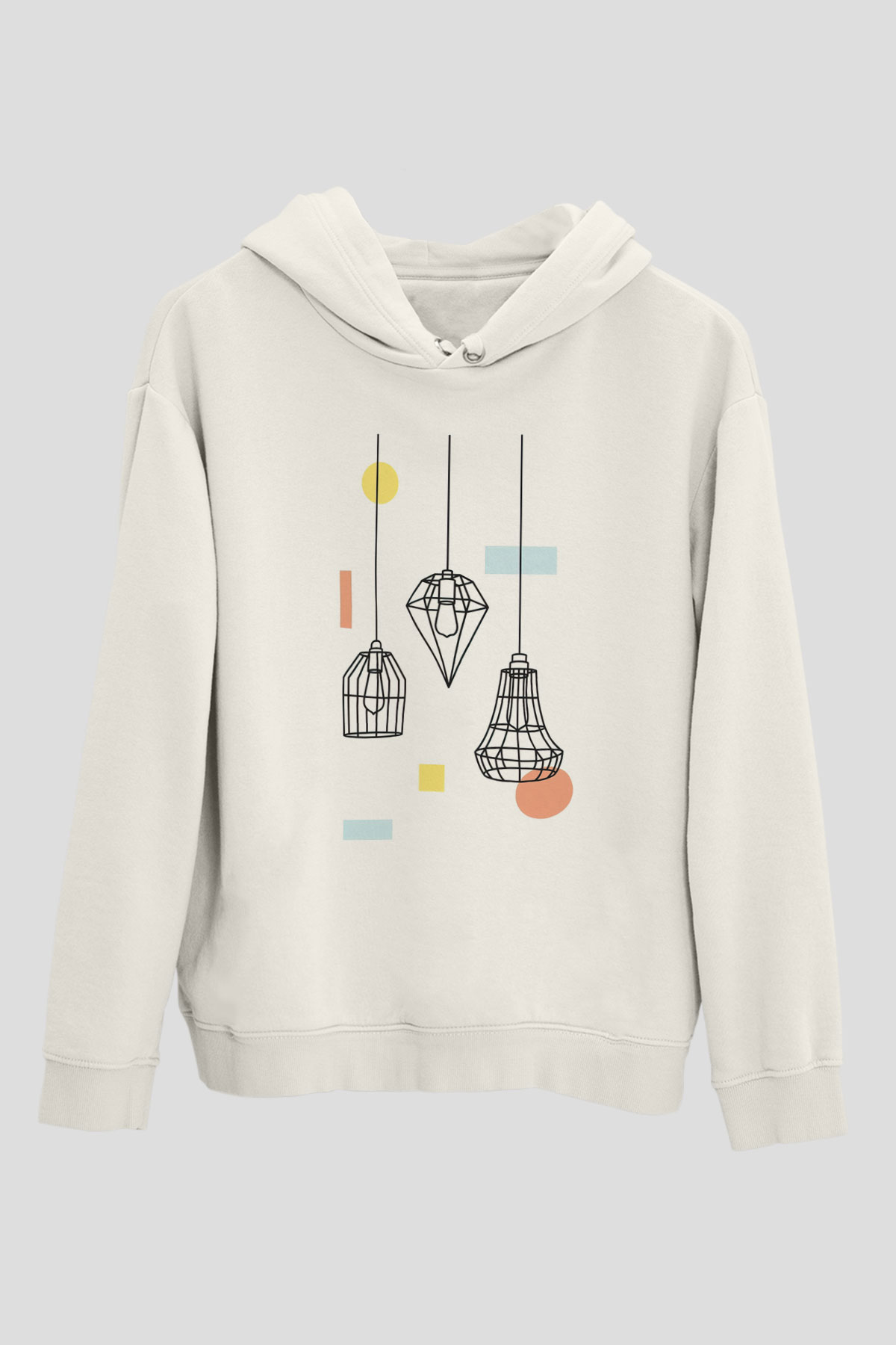 Avizeci Beyaz Unisex Kapüşonlu Sweatshirt