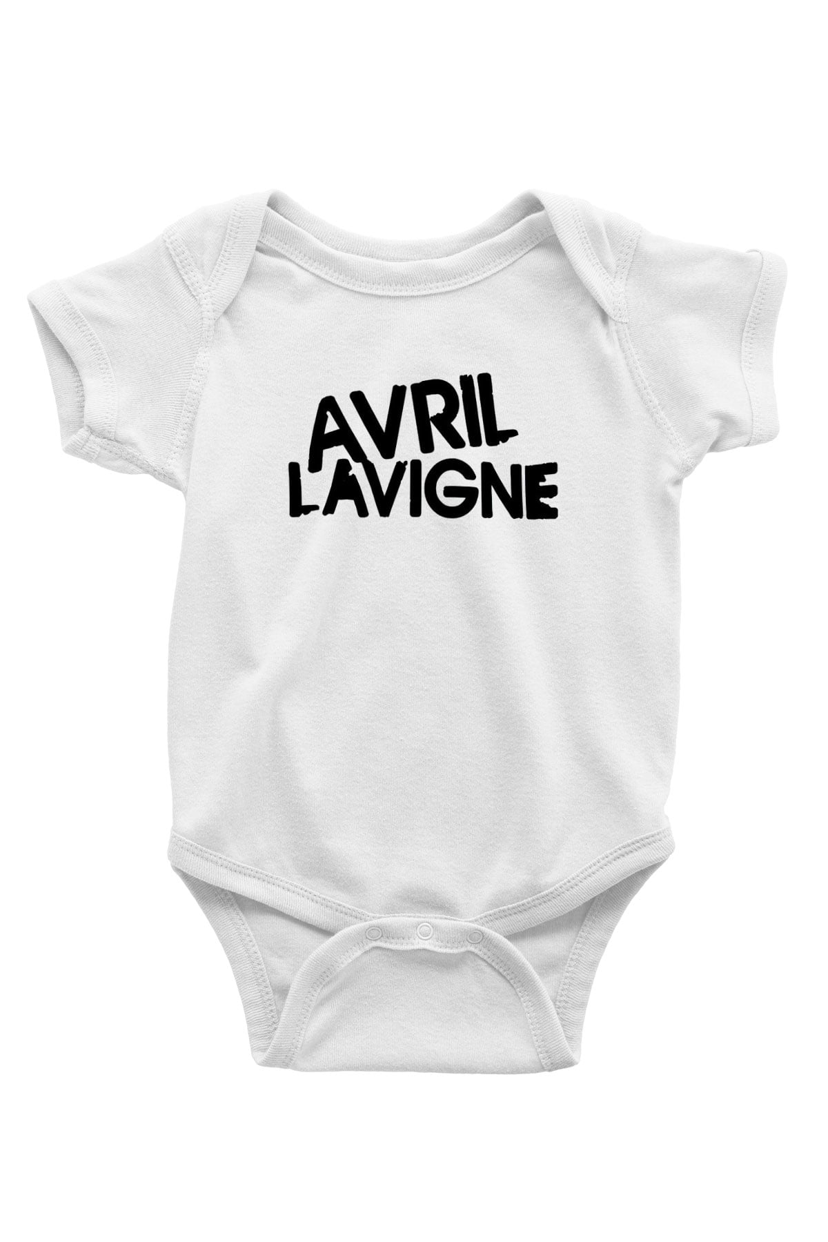 Avril Lavigne Baskılı Beyaz Unisex Bebek Body - Zıbın