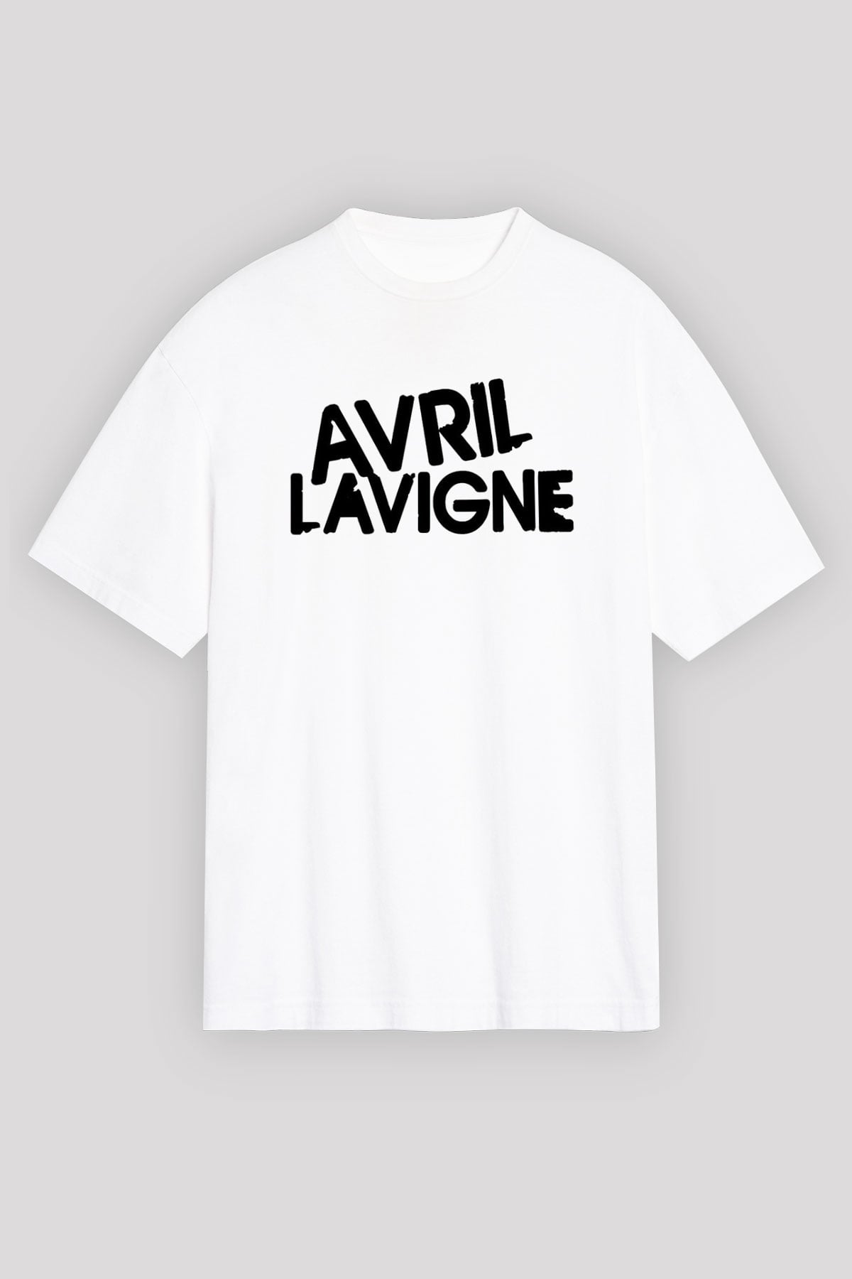 Avril Lavigne Beyaz Unisex Oversize Tişört T-Shirt
