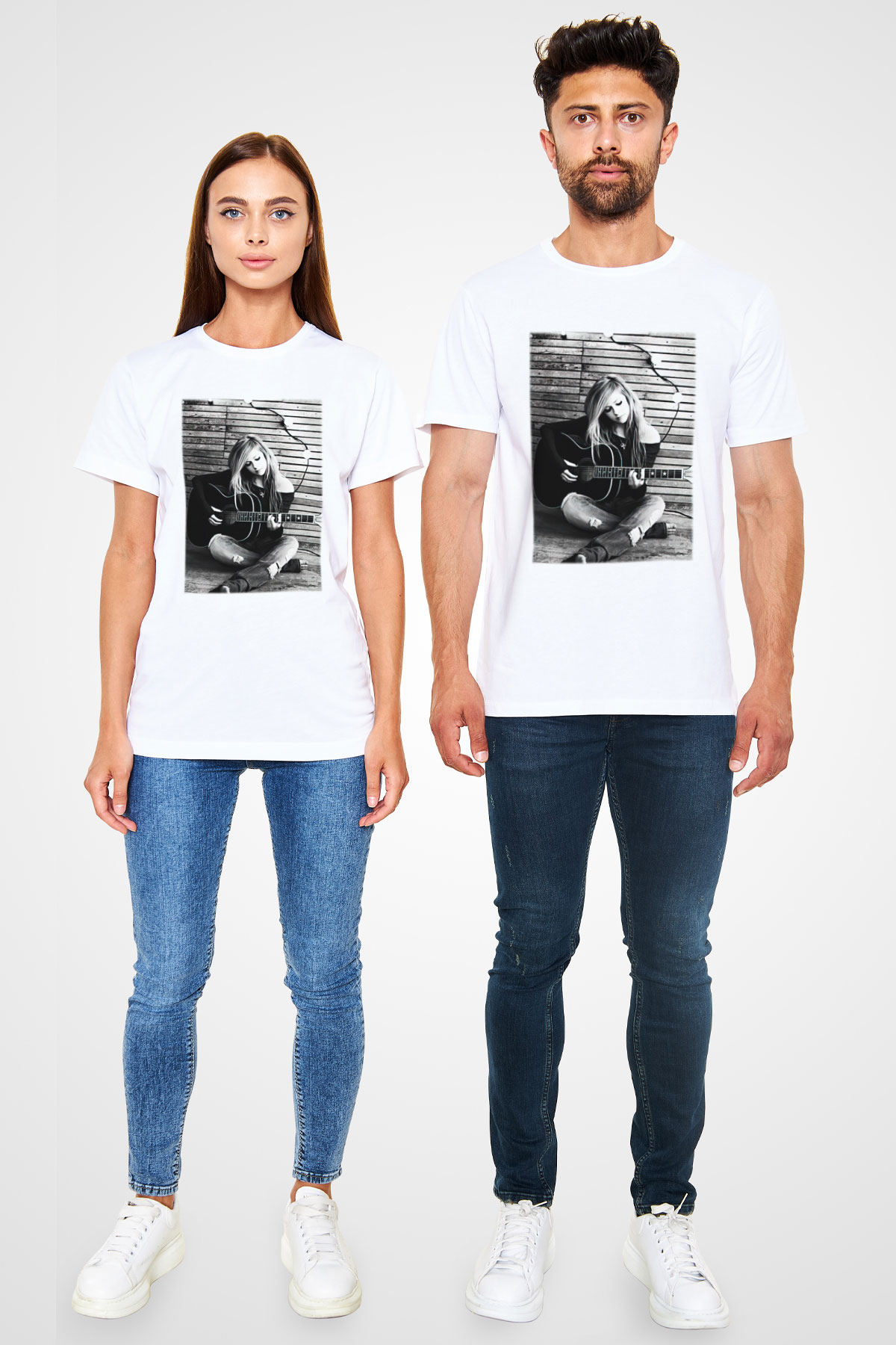 Avril Lavigne Beyaz Unisex Tişört T-Shirt - TişörtFabrikası