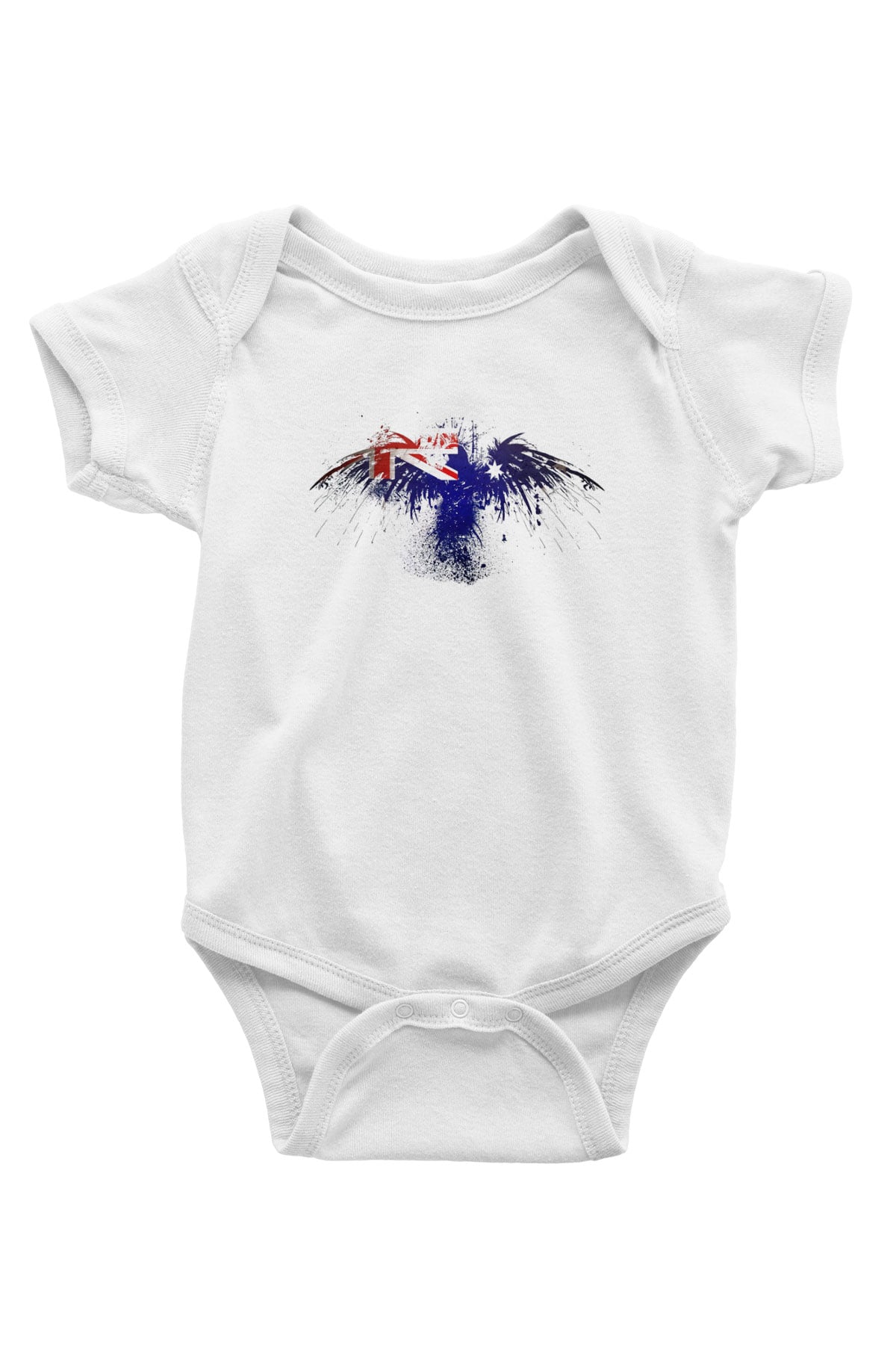 Avustralya Baskılı Beyaz Unisex Bebek Body - Zıbın
