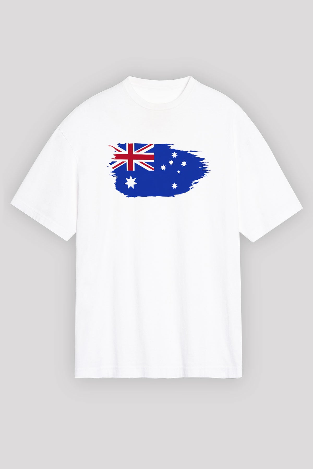 Avustralya Beyaz Unisex Oversize Tişört T-Shirt