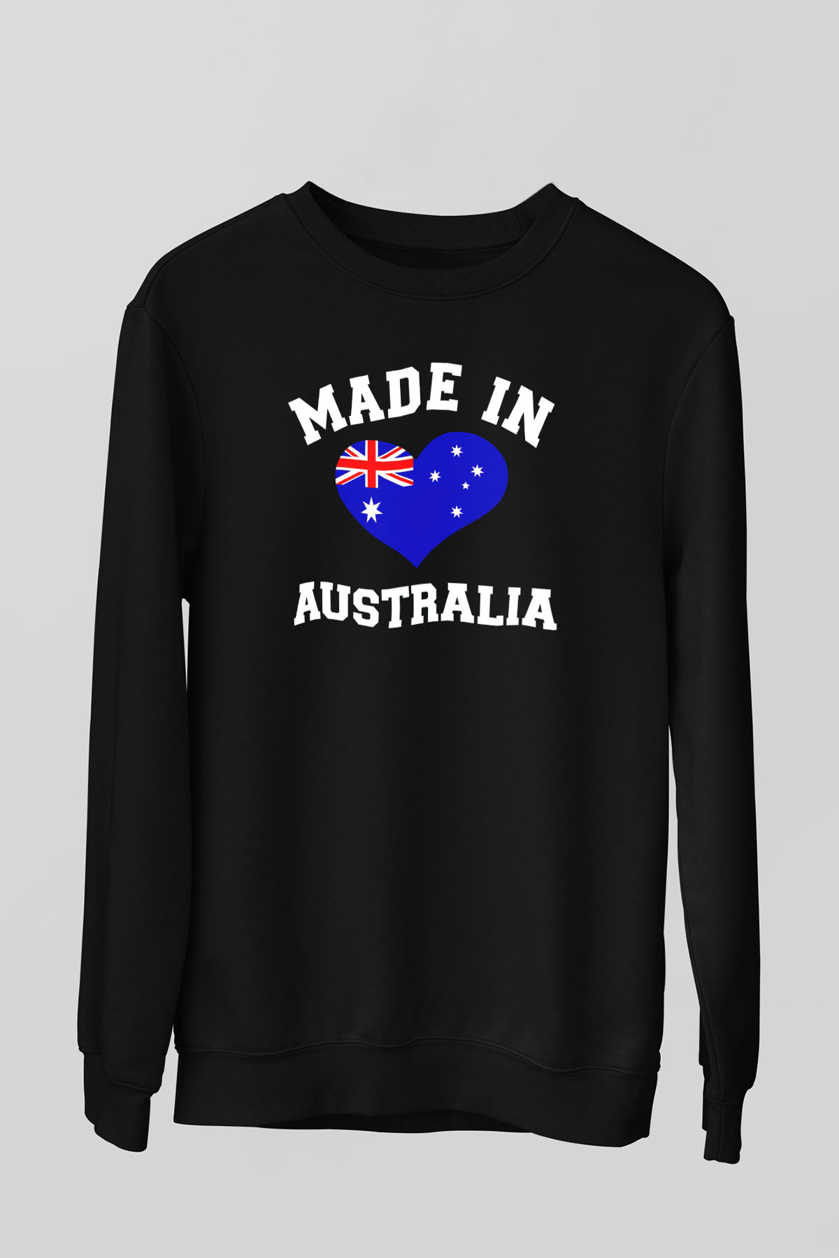 Avustralya Siyah Unisex Sweatshirt