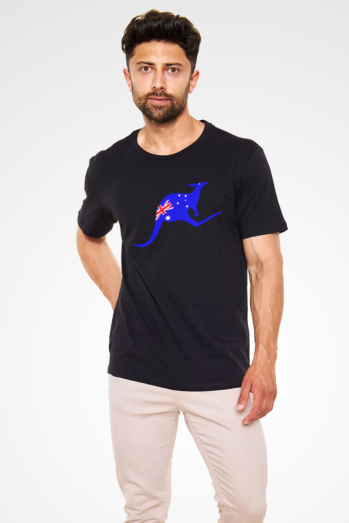 Avustralya Siyah Unisex Tişört T-Shirt - TişörtFabrikası