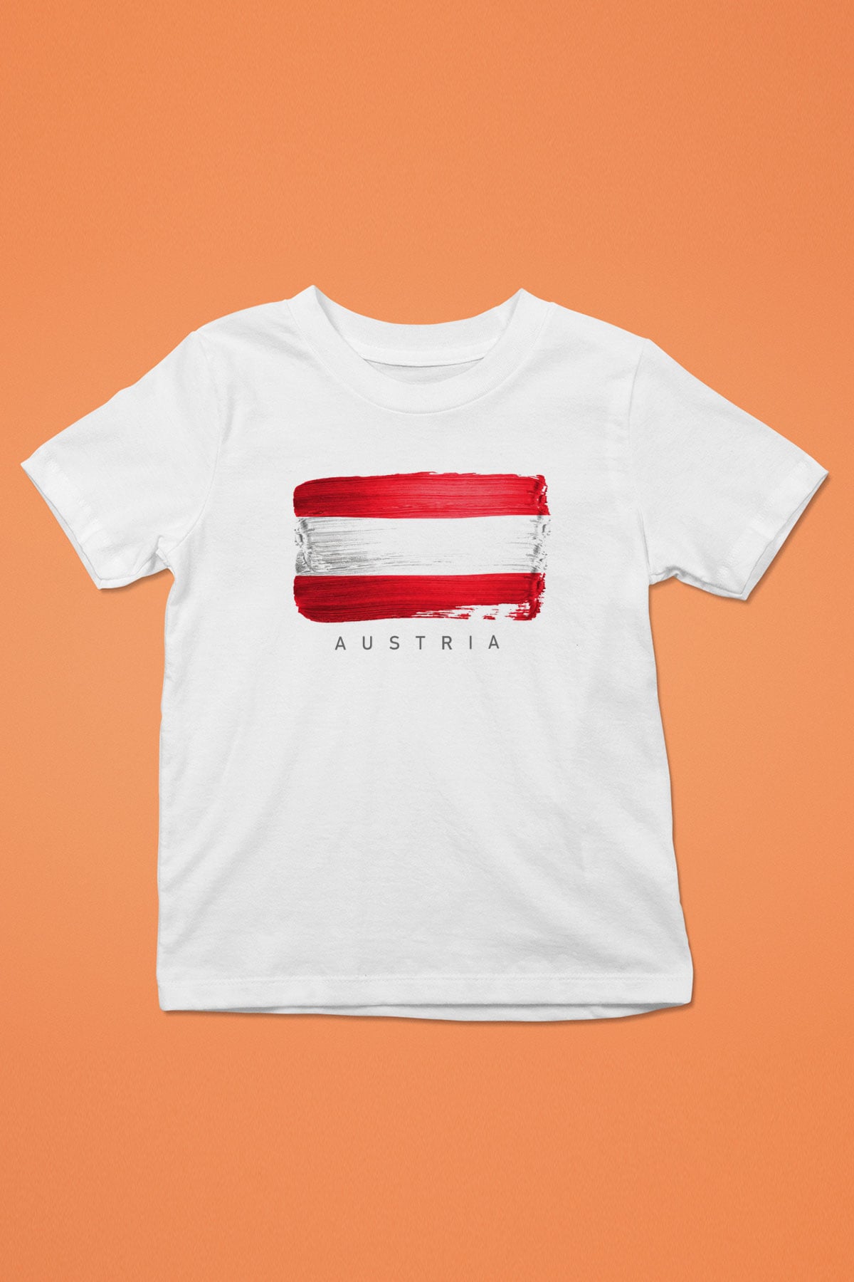 Avusturya Beyaz Unisex Çocuk Tişört