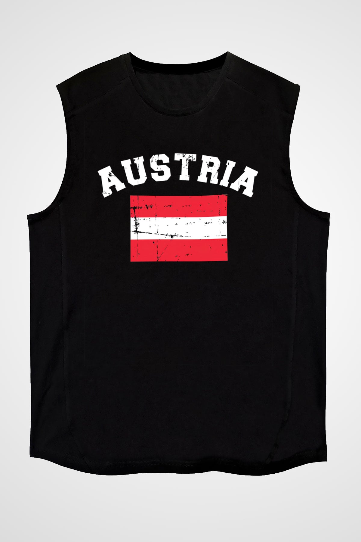Avusturya Siyah Unisex Kolsuz Tişört