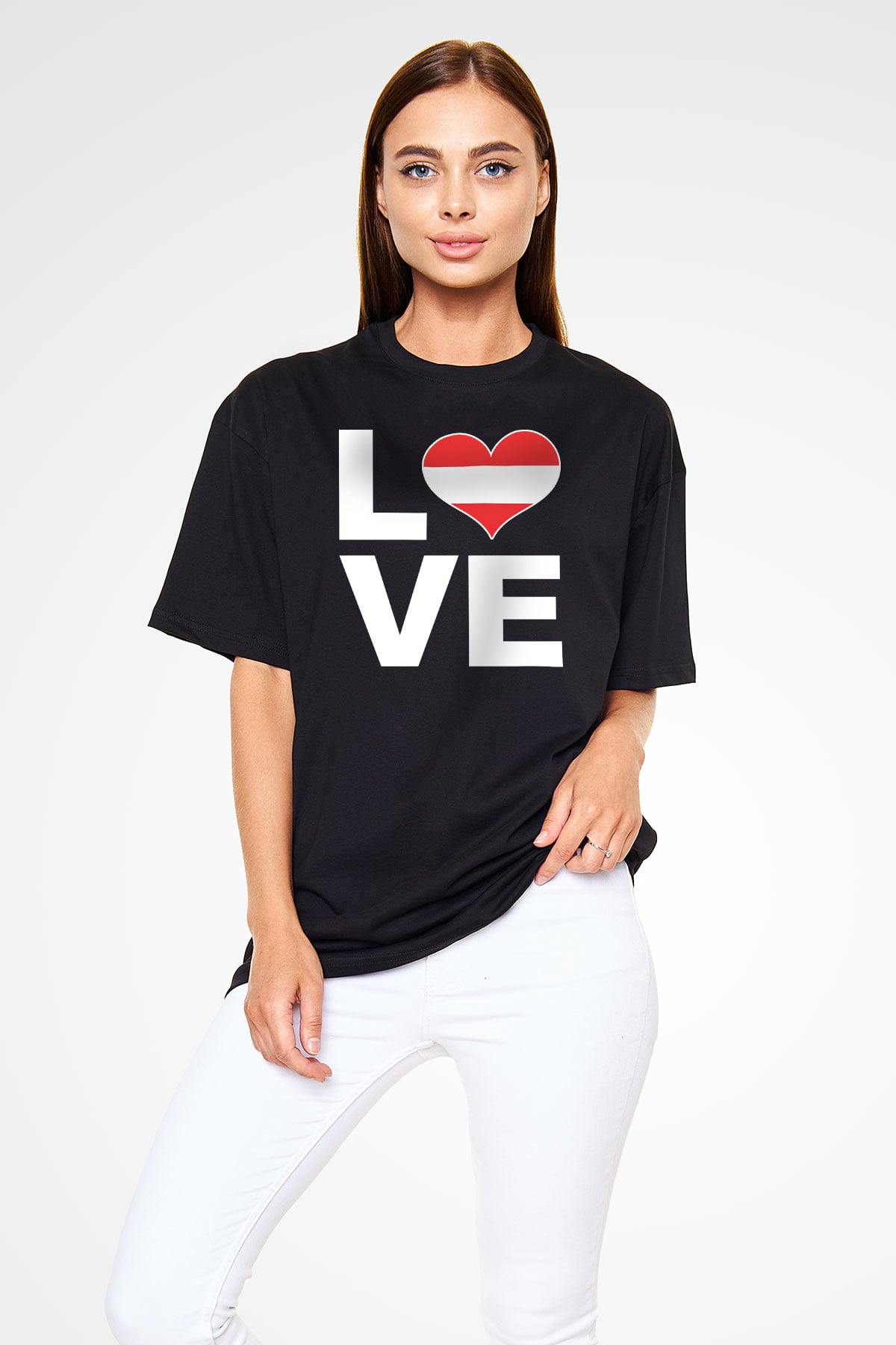 Avusturya Siyah Unisex Tişört T-Shirt - TişörtFabrikası
