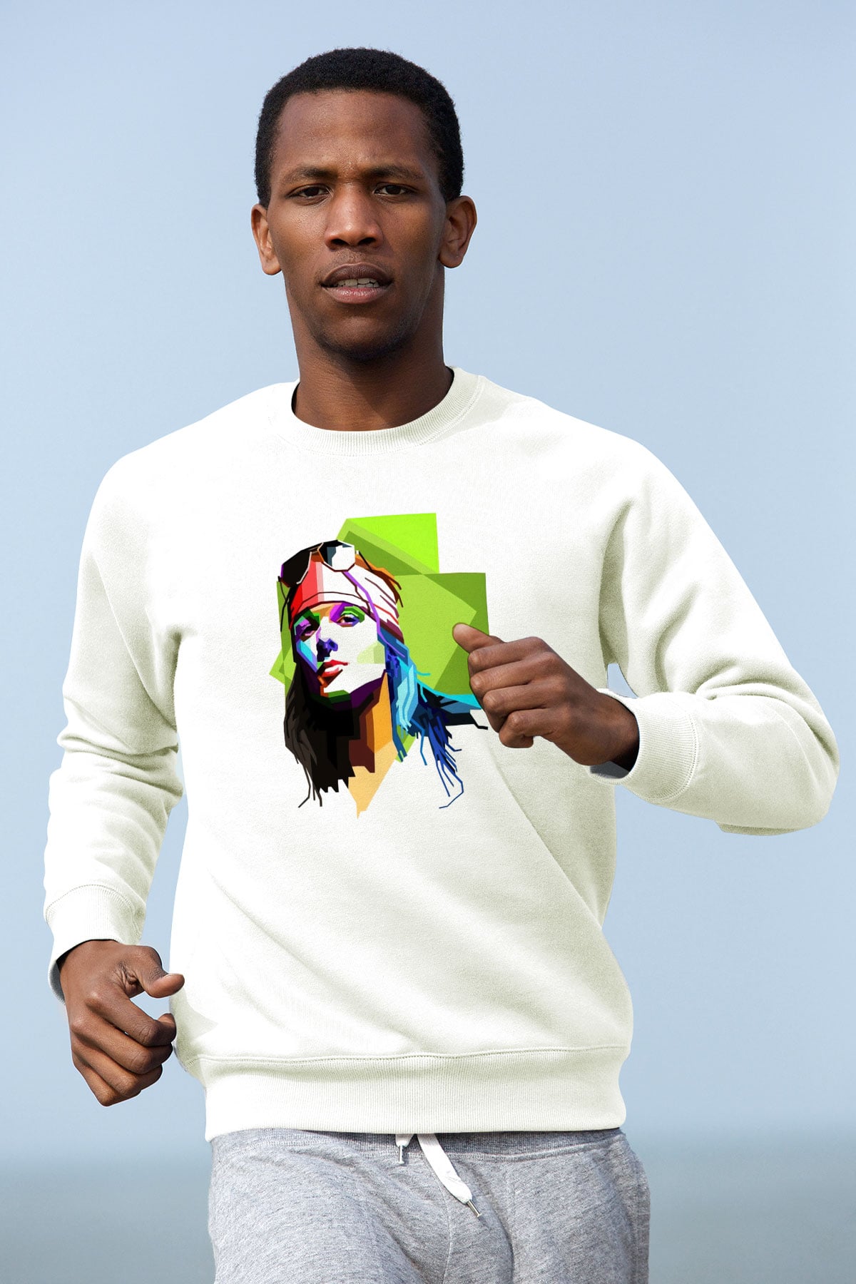Axl Rose Beyaz Unisex Sweatshirt