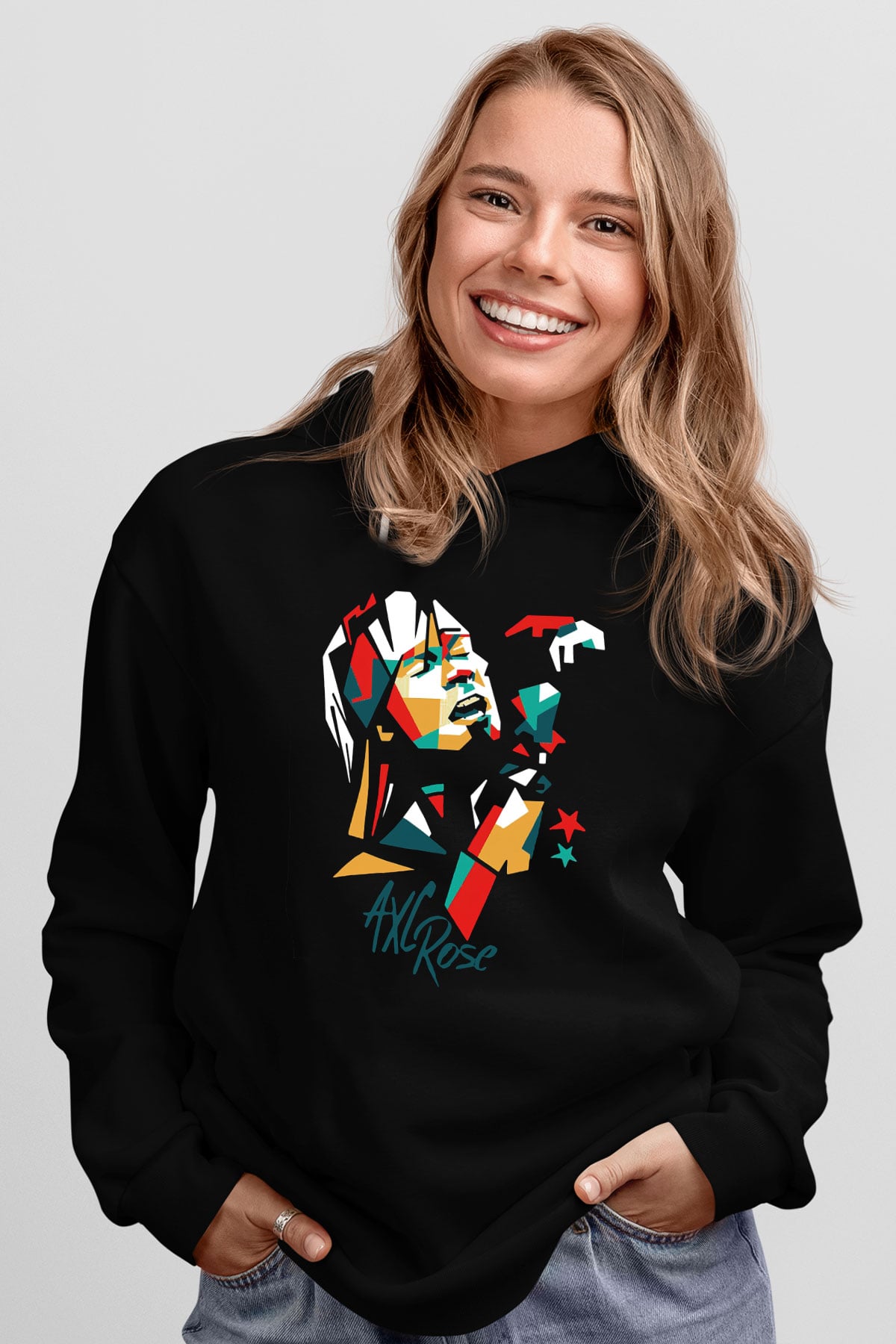 Axl Rose Siyah Unisex Hoodie