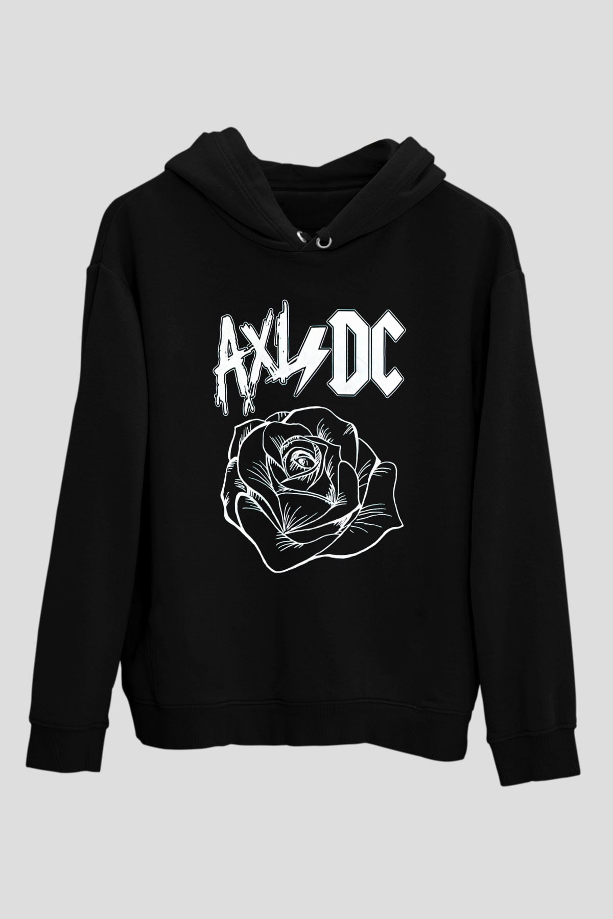 Axl Rose Siyah Unisex Kapüşonlu Sweatshirt