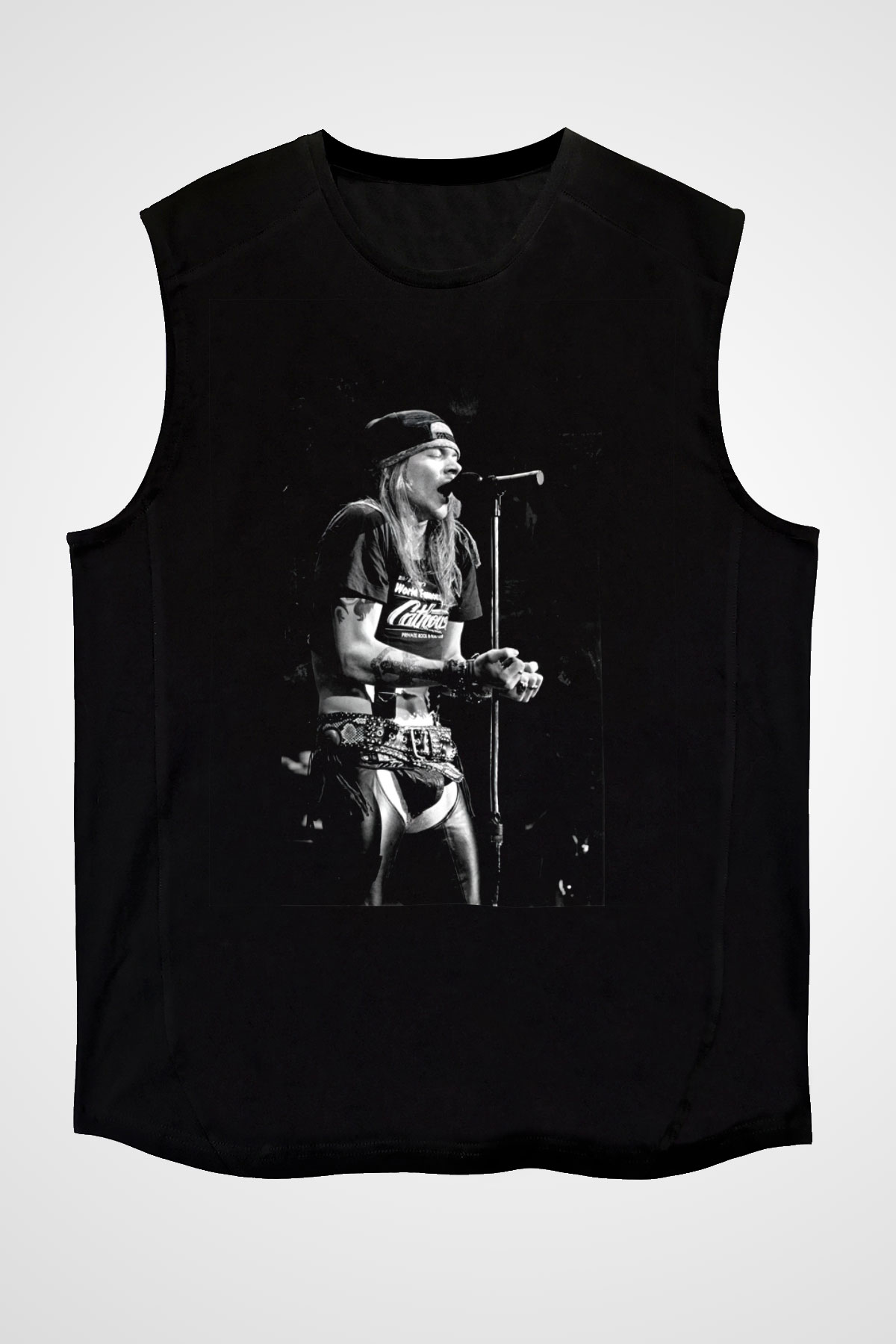 Axl Rose Siyah Unisex Kolsuz Tişört