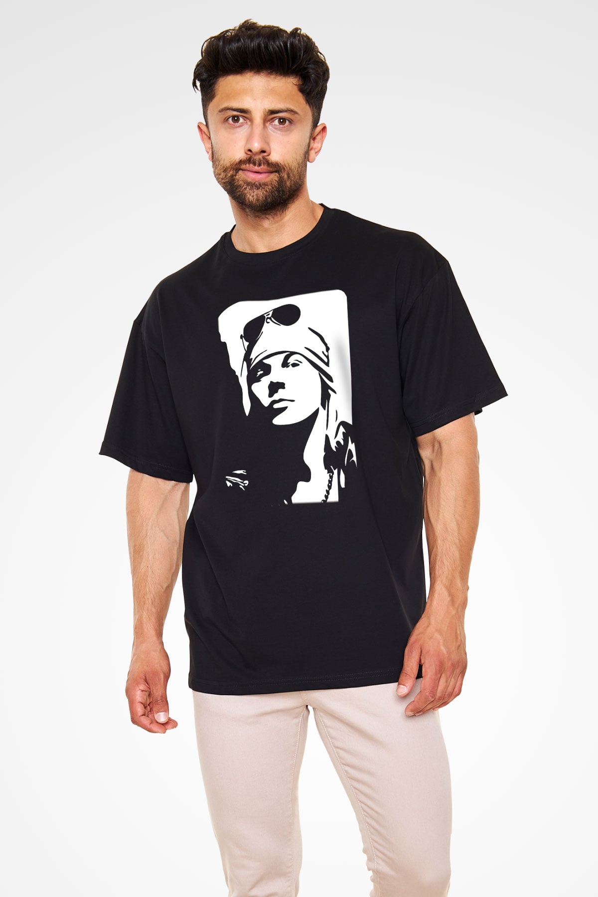 Axl Rose Siyah Unisex Oversize Tişört T-Shirt