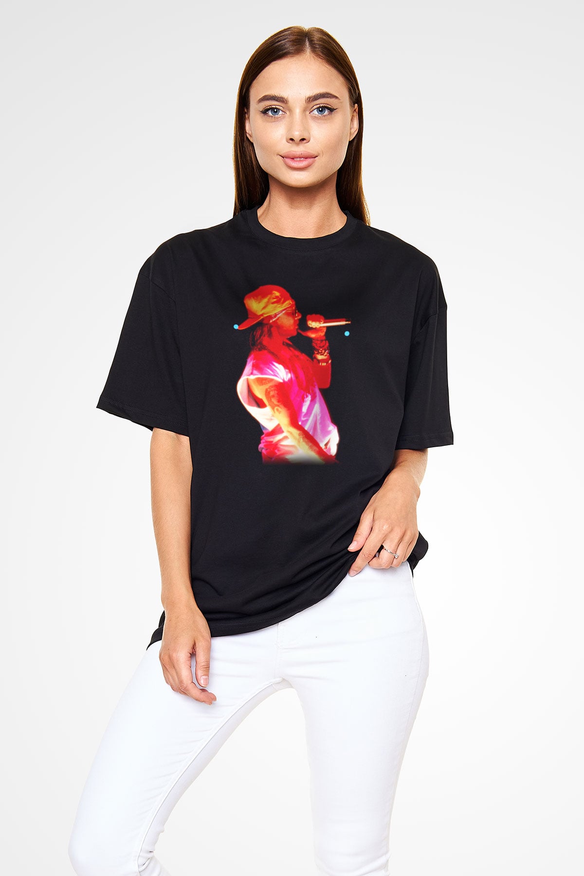 Axl Rose Siyah Unisex Oversize Tişört T-Shirt