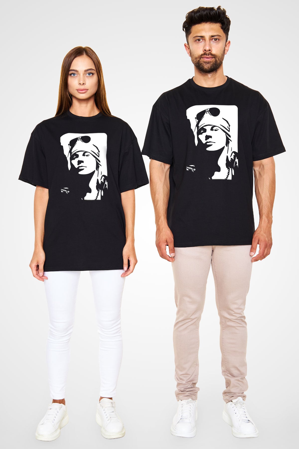 Axl Rose Siyah Unisex Oversize Tişört T-Shirt