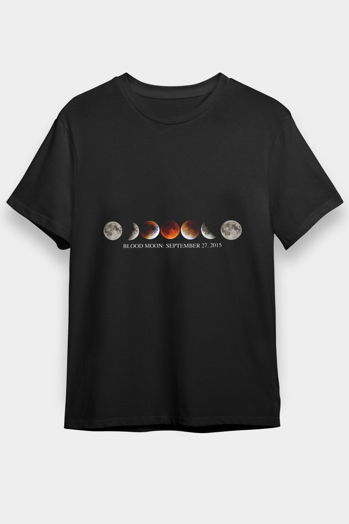 Ay Siyah Unisex Tişört T-Shirt - TişörtFabrikası
