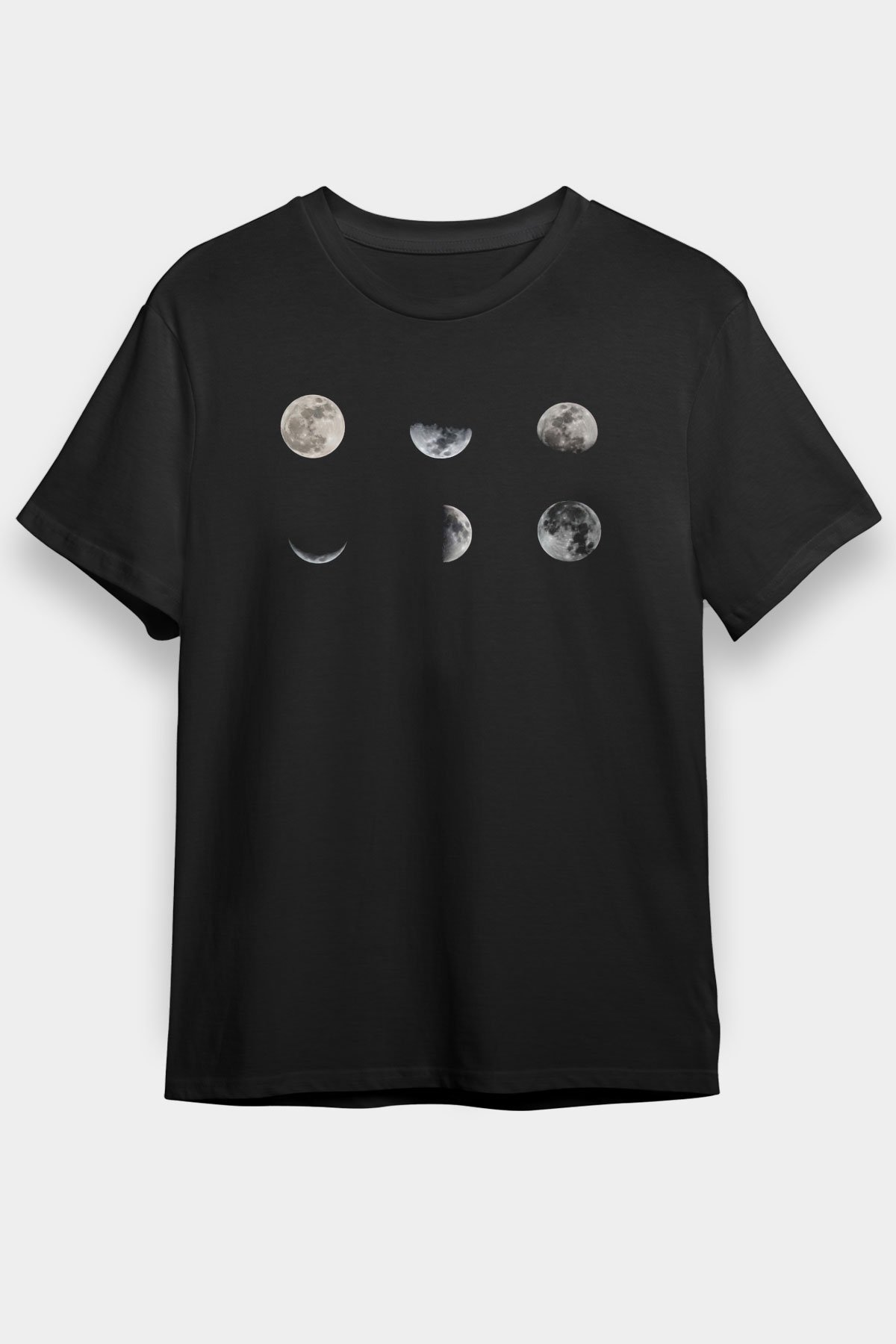 Ay Siyah Unisex Tişört T-Shirt - TişörtFabrikası