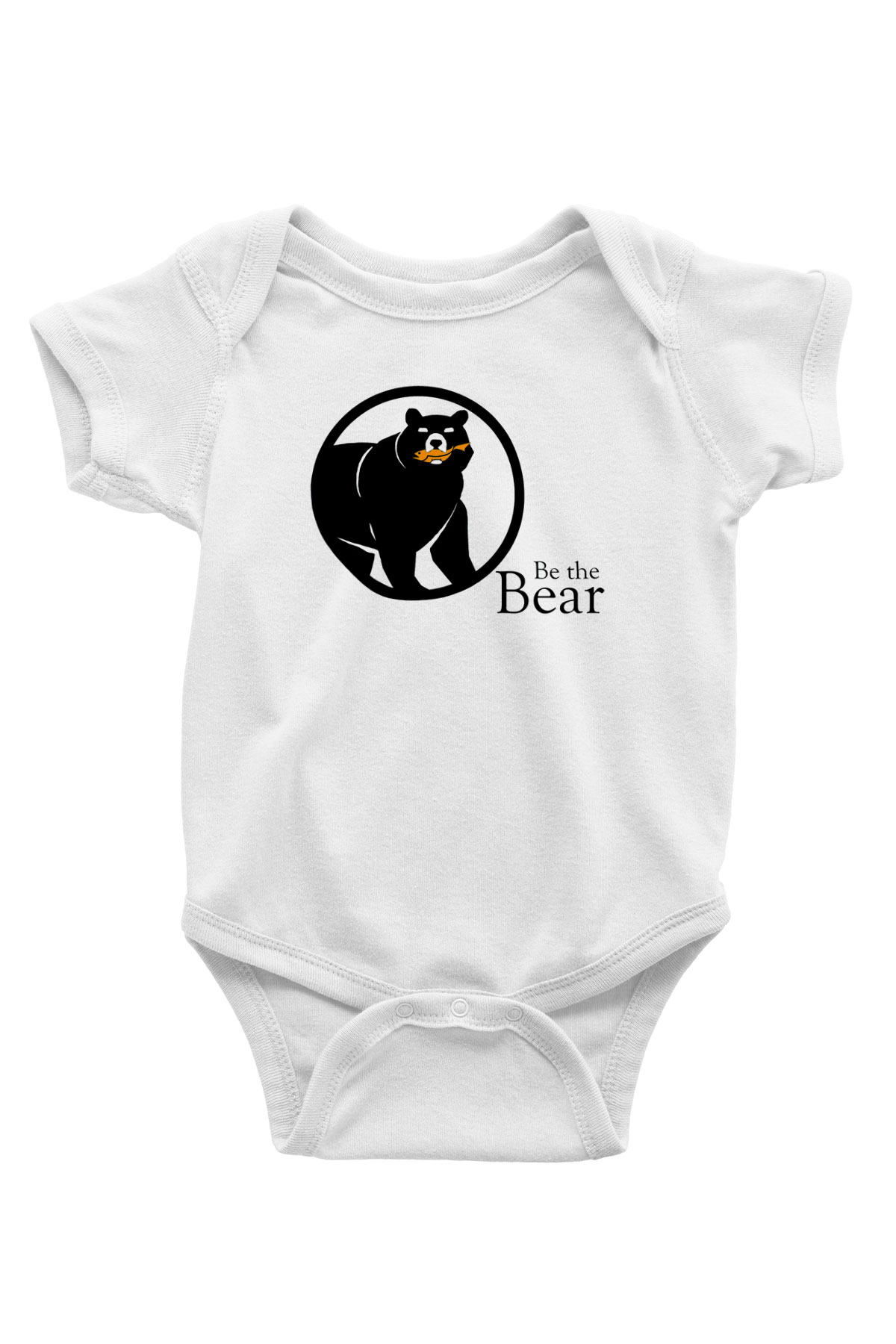Ayı Baskılı Beyaz Unisex Bebek Body - Zıbın